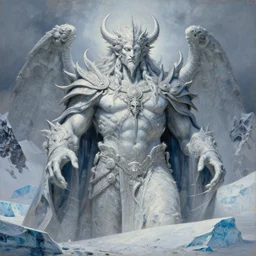 epitome mysteries of Antarctica glacial cult mountain god, realistic fantasy, oil painting, extremely high detail, photorealistic, cinematic lighting, oil painting, intricate line drawings, 4k resolution