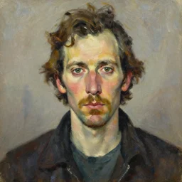 oilpainting portrait of tom waits, by lucian freud