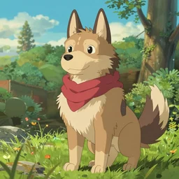 a cute humanoid hellhound alchemist in the style of studio ghibli in the style of slice of life anime trending on artstation deviantart pinterest detailed realistic hd 8 k high resolution