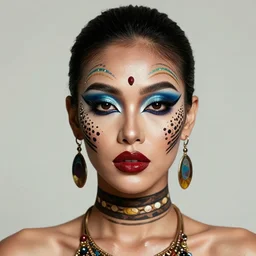 A beautiful artistic portrait by Zhang Jingna, african tribal makeup