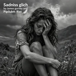 sadness glich, artstation, ultradetailed, digital Painting, by James gurney and Pipilotti Rist