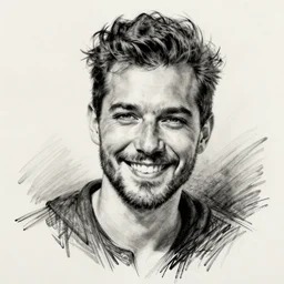 a seafairing gay french man with a snooty smug smile, charcoal drawing, black and white, ink and paper, portrait, trending on artstation, behance, deviantart, drawn by tom lovell, artgerm, jsc, j. scott campbell