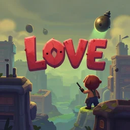 a city of love, bombs are falling from the sky, in the style of heartstone game