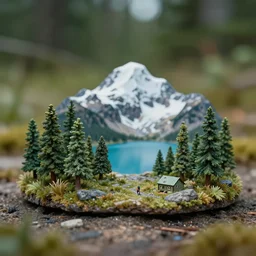 5 5 mm macro photo of toy model of acadia national park, dof. bokeh. by artgerm and luis royo. highly detailed 8 k. intricate. lifelike. realistic sony a 7 r iv. soft light. cinematic processing