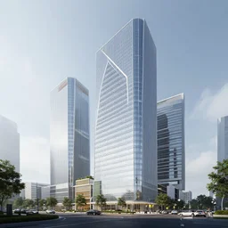 new architectural building by gensler in singapore city concept art