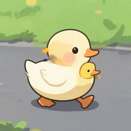 duck riding a hamster