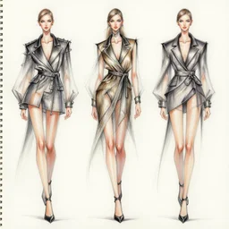 a high fashion clothing sketch
