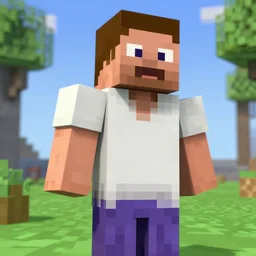 photo of john cena in the nether in minecraft