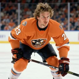 impressionist portrait of Wayne Gretzky