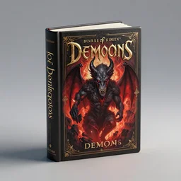 book of demons, book, 3 d render