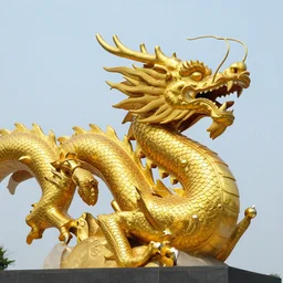 golden statue of a dragon