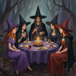 a beautiful painting of a witches reunion, art by humberto ramos, trending on artstation