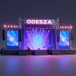 odesza concert visuals, 3 d, unity, blender, c 4 d, octane