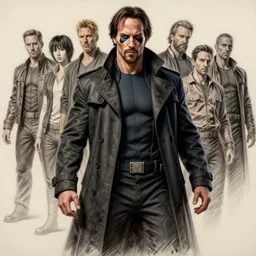 highly detailed vfx, a portrait of keanu reeves insanely muscular, wearing the matrix trench coat costume, by stephen bliss, chalk, unrealengine, greg rutkowski, loish, rhads, beeple, chalk, makoto shinkai and lois van baarle, ilya kuvshinov, rossdraws, tom bagshaw, basil gogos