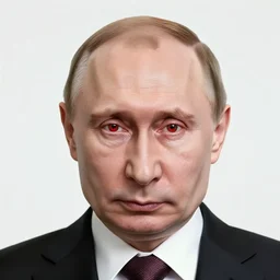 art portrait of Vladimir Putin as a devil with red bloody eyes ,8k,by tristan eaton,Stanley Artgermm,Tom Bagshaw,Greg Rutkowski,Carne Griffiths,trending on DeviantArt,face enhance,hyper detailed,minimalist,cybernetic, android, blade runner,full of colour,