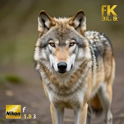 award winning photograph of a wolf, photorealistic, nikon, f 1. 8, depth of field, 8 k