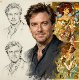 jim carrey, portrait linework underdrawing by john singer sargent, scott burdick, richard schmid, studio ghibli, loish, alphonse mucha, fashion photography
