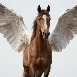 horse with wings, realistic, 8 k, extremely detailed, cgi, trending on artstation, hyper - realistic render, by greg rutkowski