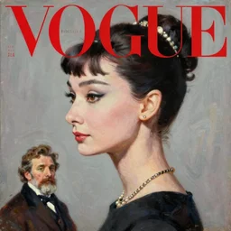 korean audrey hepburn, mage, vogue magazine, elle magazine, ilya kuvshinov, john singer sargent, anime, trending on artstation, oil painting, side profile portrait, intricate