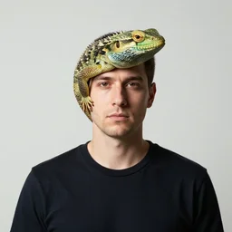 man with head like a lizard