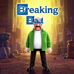 breaking bad as a pixar movie, cartoon poster