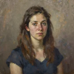 portrait of an american woman ( 3 5 ) from the united states of america in 2 0 2 1, an oil painting by ross tran and thomas kincade