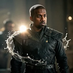 kanye west stannis in the game of thrones, splash art, movie still, cinematic lighting, dramatic, octane render, long lens, shallow depth of field, bokeh, anamorphic lens flare, 8 k, hyper detailed, 3 5 mm film grain