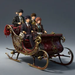 extremely detailed concept art of a neo gothic sleigh by makoto shinkai and lois van baarle, ilya kuvshinov, rossdraws, global illumination, octane render, digital art, trending on artstation, sharp focus, 4 k