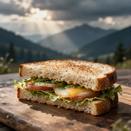 an eaten sandwich