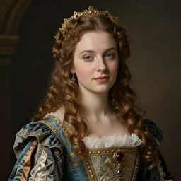 Beautiful Princes girl in the Baroque style, highly detailded