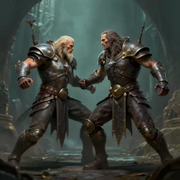 gaunter o'dimm fighting with the unseen elder, artstation, cgsociety