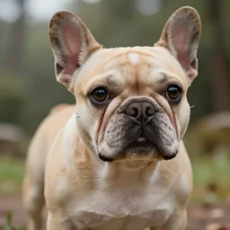 very beautiful portrait of an extremely cute and adorable little french bulldog, smooth, perfect face, fantasy, character design by mark ryden and pixar and hayao miyazaki, sharp focus, concept art, intricate detail, cinematic lighting, hyperrealistic, 5 0 mm, diorama macro photography, 8 k, nature background