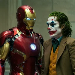 film still of Ironman as joker in the new Joker movie