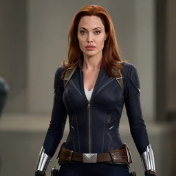 angelina jolie as black widow, 8 k, realistic, detailed,