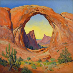 art deco 1 9 3 0 painting of arches national park