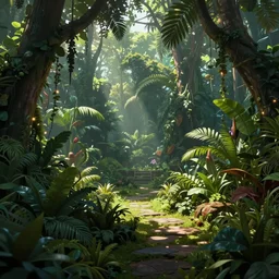 jungle garden, artstation, rpg background