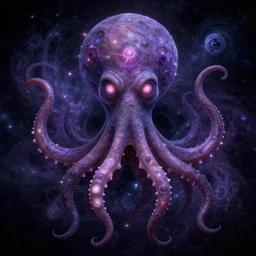cosmic lovecraft giger fractal octopuss portrait, pixar style, by tristan eaton stanley artgerm and tom bagshaw.