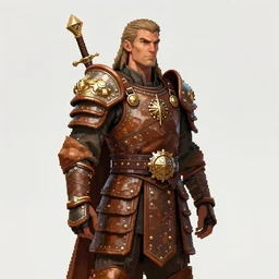 a d & d druid in ceremonial leather armor, highly detailed, pixel art, artstation, concept art, smooth, sharp focus
