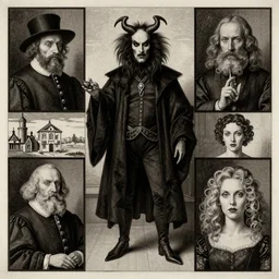 1 9 8 1 distressed kodachrome photo of mephistopheles in the style of jan saudek, heironymus bosch, joel peter witkin, pieter bruegel the elder, gustave dore, annie liebovitz