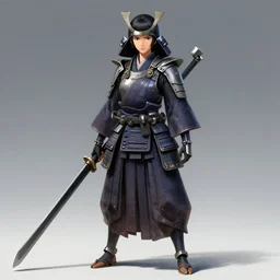 a female samurai, metal gear concept art, Yoji Shinkawa