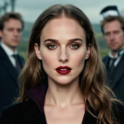 hyperrealistic close - up portrait of nathalie portman as a vampire in a scenic environment, by hsiao - ron cheng, dan hillier, fintan magee