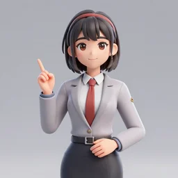 lawyer vtuber, 3d render