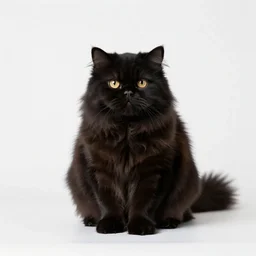 national geographic photograph of a black persian cat sitting in a white room