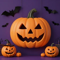 2d halloween decoration designs in the style of beistle, trending on artstation, trending on deviantart
