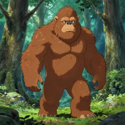poster for an anime about bigfoot,