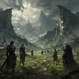 A Fantasy landscape by Greg Rutkowski, Sung Choi, Mitchell Mohrhauser, Maciej Kuciara, Johnson Ting, Maxim Verehin, Peter Konig, Bloodborne , 8k photorealistic, cinematic lighting, HD, high details, dramatic, atmospheric , trending on artstation
