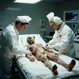 1 9 6 0 ´ s secret photos of an alien autopsy, ultra detailed