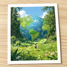 environment art, postcard