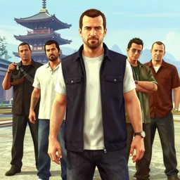 highly detailed japan illustration in gta v, stephen bliss, unreal engine, fantasy art by greg rutkowski, loish, rhads, ferdinand knab, makoto shinkai and lois van baarle, ilya kuvshinov, rossdraws, tom bagshaw, global illumination, radiant light, detailed and intricate environment