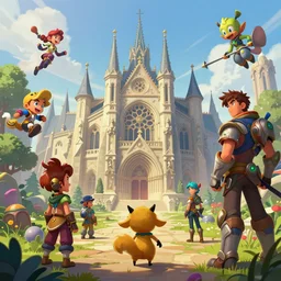 photo cartoon illustration comic manga painting of nantes, france : 6 fantasy environement, digital painting, volumetric lighting by feng zhu, 3 d alejandro alvarez alena aenami artworks in 4 k beeple, by thomas kinkade hearstone league of legends dofus overwatch